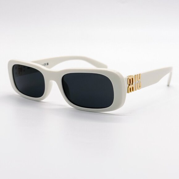 NEW MIU MIU MU08ZS 1425S0 WOMEN SUNGLASSES SMU 08Z 1425S0 WHITE EYEWEAR - Picture 3 of 10
